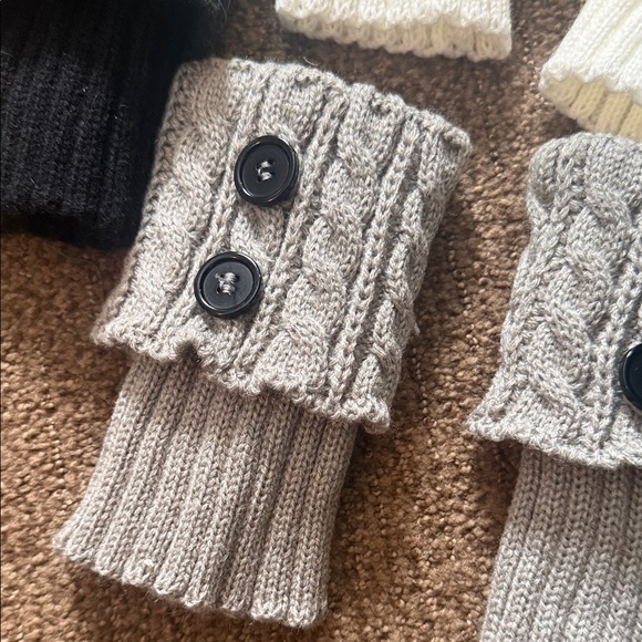 Set of Knit Boot Cuffs with Buttons - Picture 3 of 8